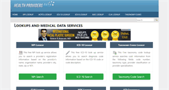 Desktop Screenshot of healthprovidersdata.com